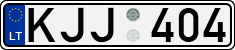 License plate of Lithuania, Cars