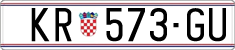 License plate of Croatia, Regular plates