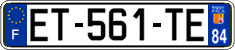 French license plate, SIV (ordinary)