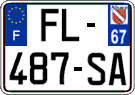 French license plate, SIV (ordinary)