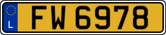 License plate of Luxembourg, 2003 year system