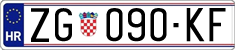 License plate of Croatia, Regular plates