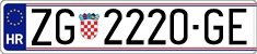 License plate of Croatia, Regular plates
