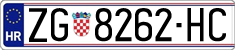 License plate of Croatia, Regular plates