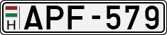 license plates of Hungary, Cars (1990)