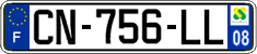 French license plate, SIV (ordinary)