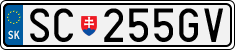 License plate of Slovakia, Cars