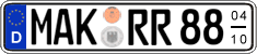 German license plate, Seasonal plates