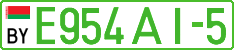 License plate Belarus, Electric vehicles (cars)