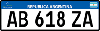 License plate of Argentina, Cars (Mercosur, AB 123 CD)