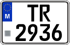 License plate of Malta, Trailers (TR 123(4))