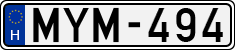license plates of Hungary, Cars (1990)