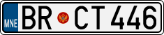 License plate of Montenegro, Cars