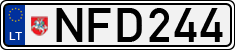 License plate of Lithuania, Cars