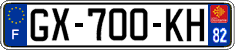 French license plate, SIV (ordinary)