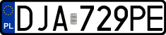 License plates of Poland, Regular car plates