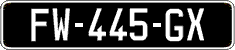 French license plate, SIV (oldtimers)