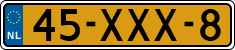 License plate of the Netherlands, Cars