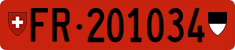 License plate of Switzerland, Cars