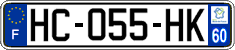French license plate, SIV (ordinary)