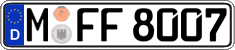 German license plate, Regular plates