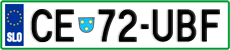 License plate of Slovenia, Cars