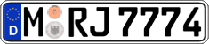 German license plate, Regular plates