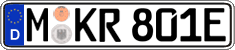 German license plate, Electric vehicles