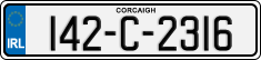 License plate of Ireland, Regular plates