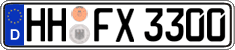 German license plate, Regular plates