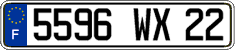 French license plate, FNI