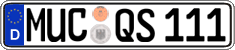 German license plate, Regular plates