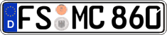 German license plate, Regular plates