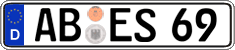 German license plate, Regular plates