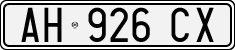 License plate of Italy, Cars (1994 year series)