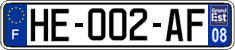 French license plate, SIV (ordinary)