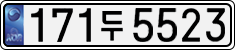 License plate of South Korea, Cars (2007)