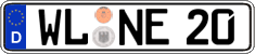 German license plate, Regular plates