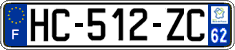 French license plate, SIV (ordinary)