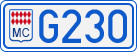 License plate of Monaco, Cars