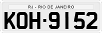 License plate of Brazil, Private owners (1990)