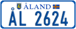 License plate of Åland, Cars (ÅL 12345)