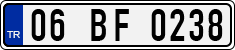 License plate of Turkey, Regular plates