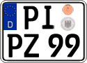 German license plate, Regular plates