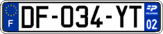 French license plate, SIV (ordinary)