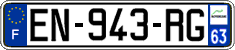 French license plate, SIV (ordinary)