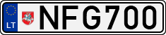 License plate of Lithuania, Cars