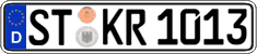 German license plate, Regular plates