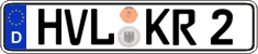 German license plate, Regular plates