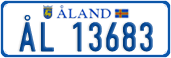 License plate of Åland, Cars (ÅL 12345)